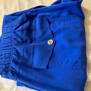 Lily Pulitzer silk blue pants, XS